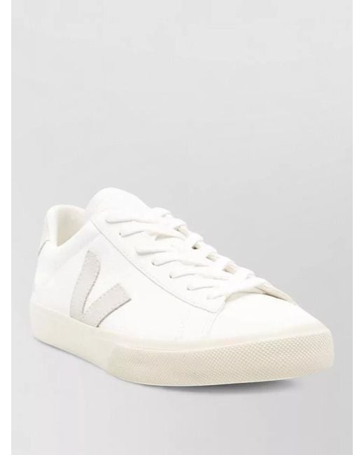 Veja Natural Lace Up Chromefree Leather Sneakers