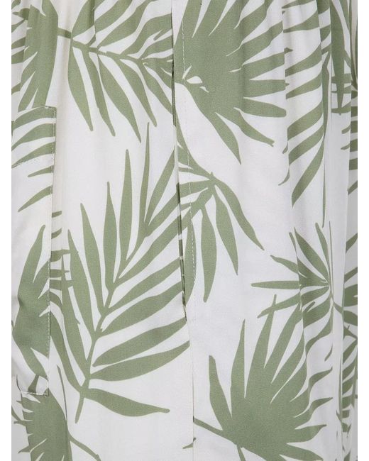 Laneus Gray Swim Shorts Tropical Print Pockets for men