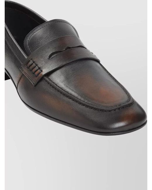 Dries Van Noten Black Calf Leather Loafers