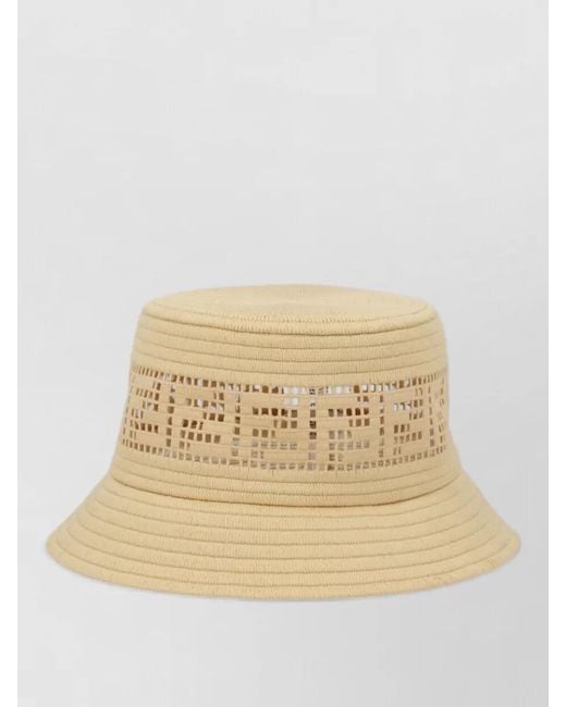Fendi Natural Raffia Bucket Hat