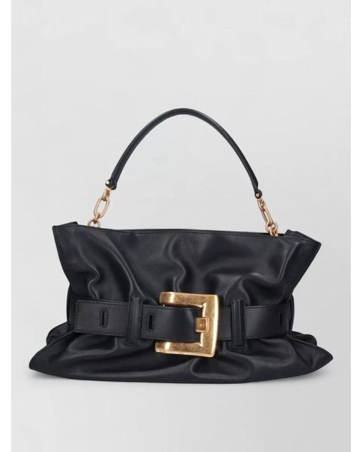 Balmain Black Shoulder Bag Soft Structure Top Handle