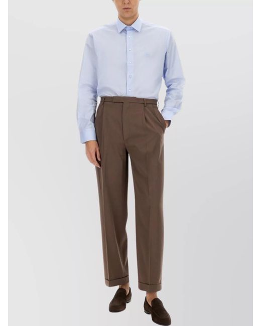 Etro White Cotton Regular-Fit Shirt for men