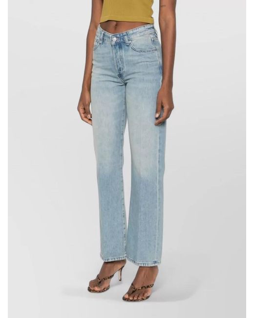 DIESEL Blue Cotton Straight-Leg Trousers