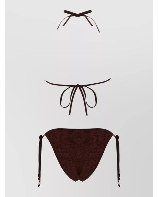 Hunza G White Metallic Bikini Set