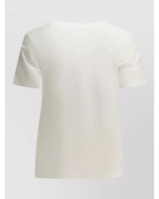 Maison Kitsuné White Weekend Fox Graphic Crew Neck T-Shirt