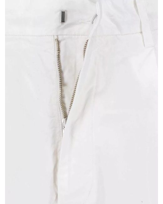 Auralee White Straight Shorts Belt Loops Back Pockets for men