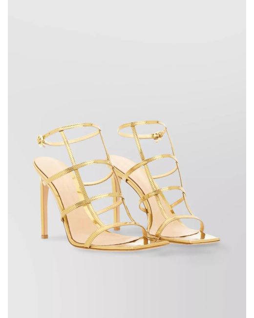 Gianvito Rossi Metallic Leather Sandals