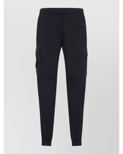 Stone Island Blue Cotton Cargo Track Pants for men