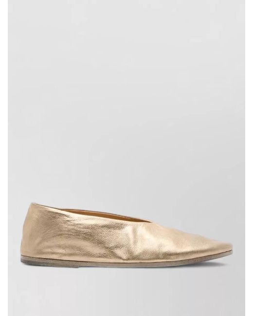 Marsèll Natural Leather Ballerina Slippers Flat Sole