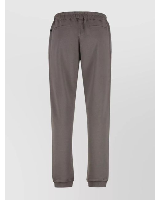 Rick Owens Gray Ribbed Cotton Track Pants for men