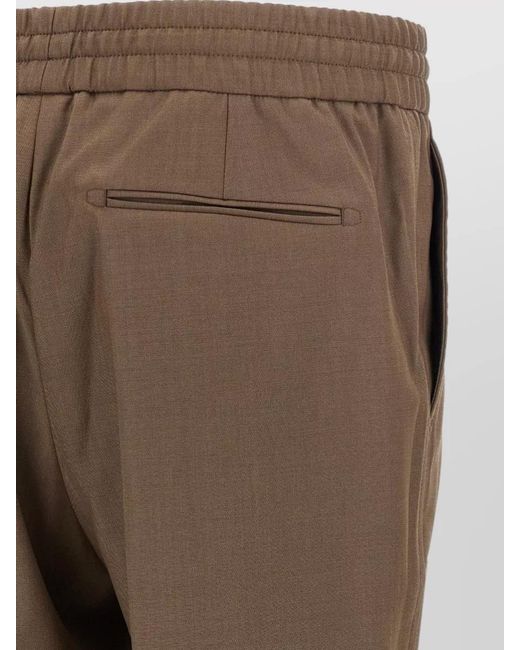 Brioni Brown Wool Asolo Straight-Leg Trousers for men