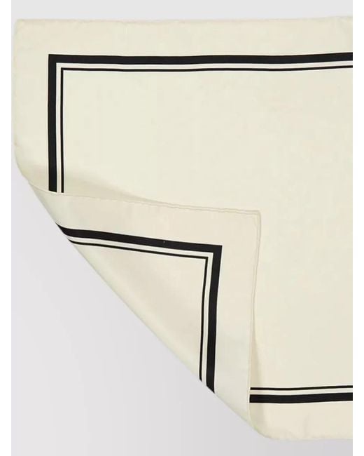Tom Ford Natural Border Design Square Pocket Handkerchief for men