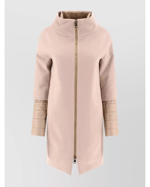 Herno Pink Virgin Wool Single Breasted Coat