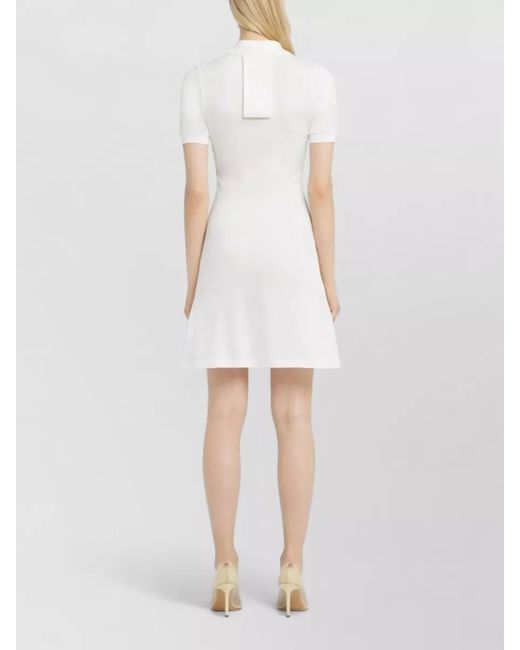 Courreges White Short-Sleeve Polo Knee-Length Dress