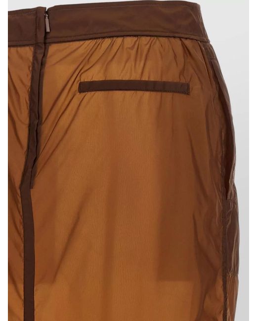 Saint Laurent Brown Nylon Skirt