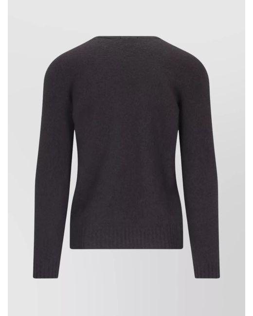 Drumohr Blue Lambswool Crewneck Jumper for men