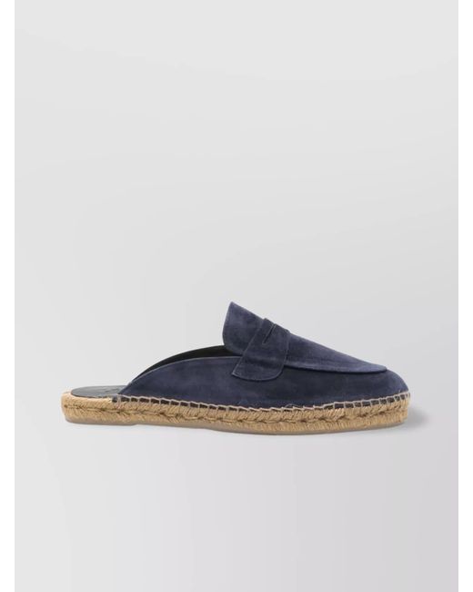 Castaner Blue Leather Slippers for men