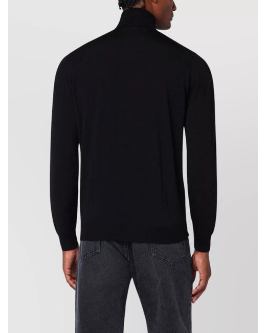 Drumohr Blue Wool Turtleneck Sweater for men