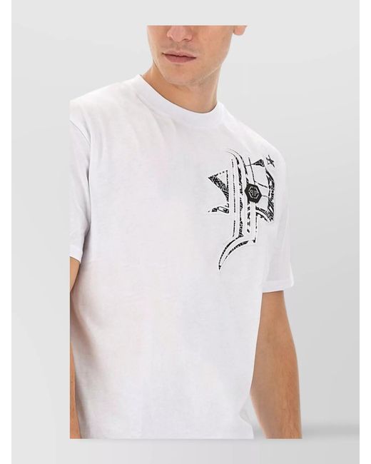 Philipp Plein White Cotton Regular-Fit T-Shirt for men