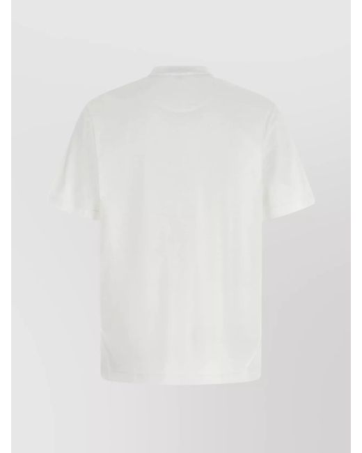 Brioni White Cotton T-Shirt for men