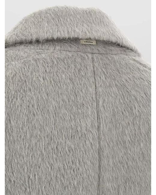 Max Mara Gray Giorgia Single-Breasted Coat