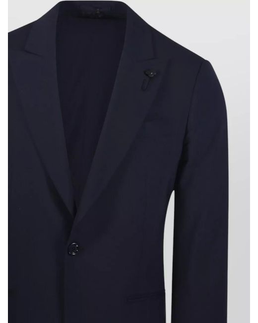 Lardini Blue Virgin Wool Single Breasted Suit for men