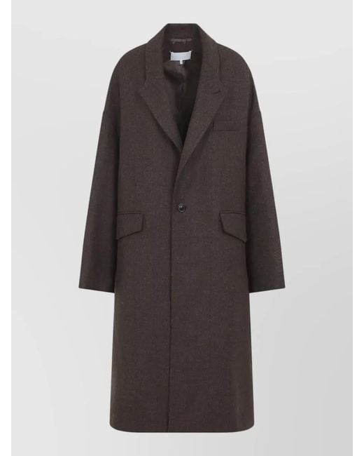 Maison Margiela Multicolor Oversize Coat Checked Pattern Long Sleeves