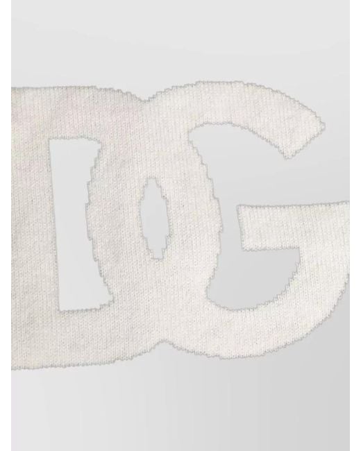 Dolce & Gabbana Black Dg Logo Cashmere Knitted Scarf for men