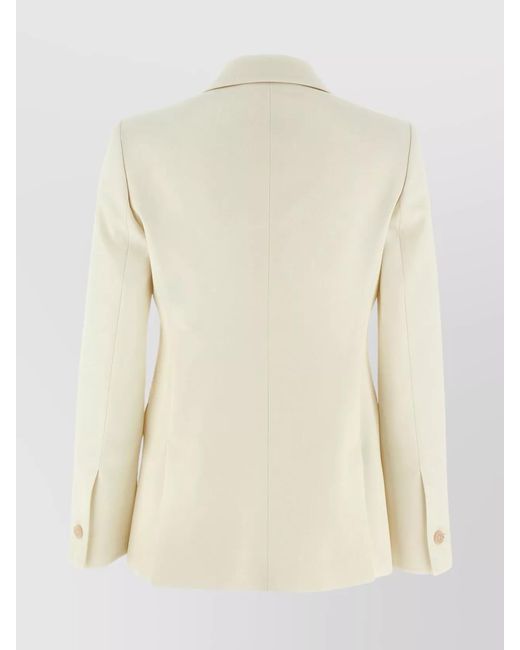Max Mara Natural Virgin Wool Single-Breasted Blazer