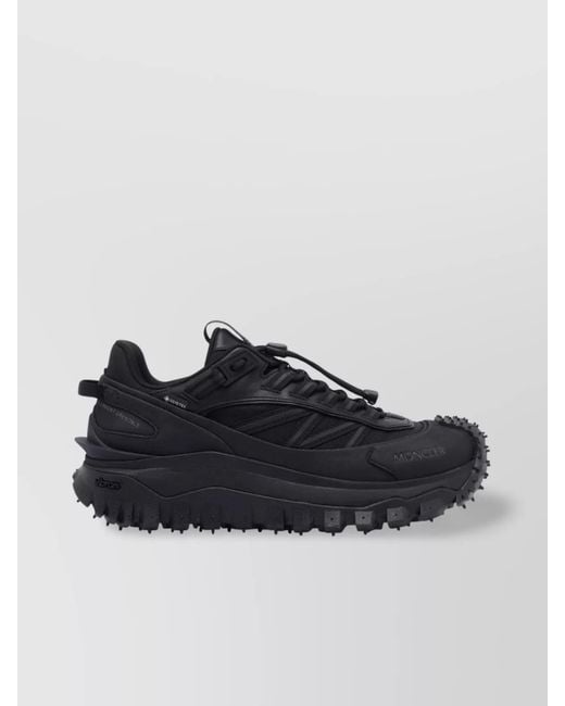 Moncler Blue Leather Low-Top Sneakers for men