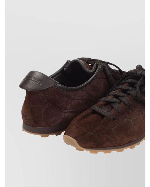 Jacquemus Brown Suede Low-Top Sneakers