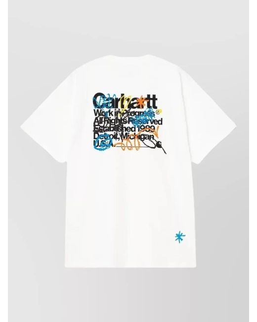 Carhartt White Organic Cotton T Shirt Primary Print for men