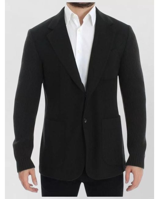 Dolce & Gabbana Black Cashmere Two Button Blazer Jacket for men