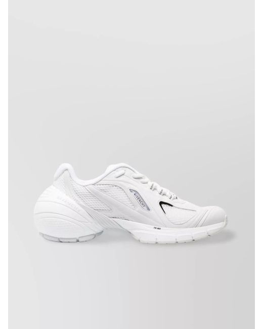 Givenchy White Sculpted Heel Low-Top Sneakers Mesh for men