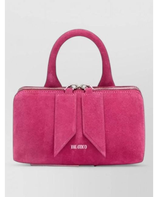 The Attico Pink Friday Mini Top Handle Triangular Bag