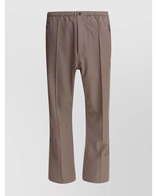 Needles Brown Elastic Waistband Straight Leg Zip Pockets for men