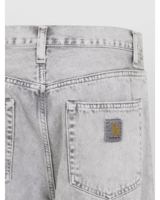 Carhartt Gray Landon Trousers Belt Loops Five Pocket for men