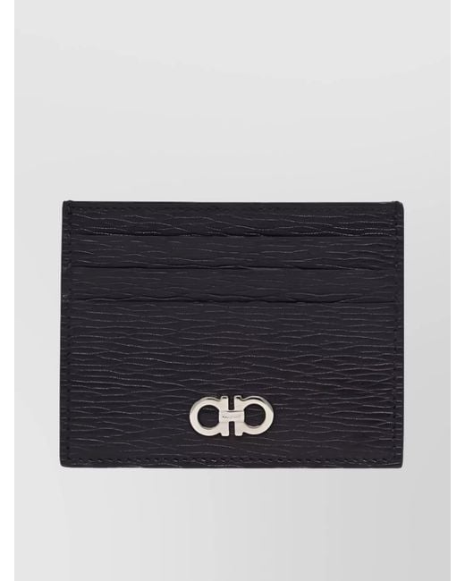 Ferragamo Red Dual-Tone Gancini Card Holder for men