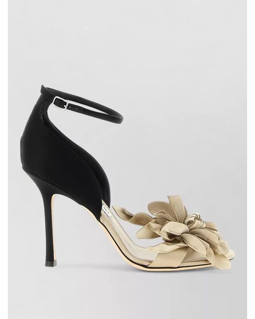 Jimmy Choo Metallic Coko Open Toe Pumps Stiletto Heel