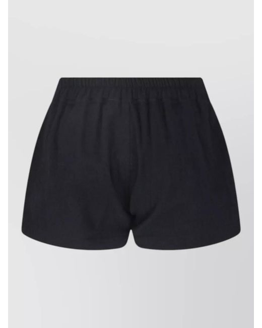 Rick Owens Black Casual Shorts Lightweight Fabric Side Slits