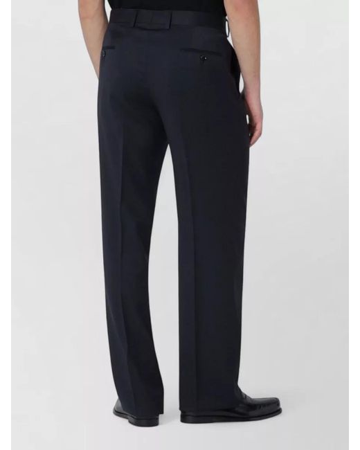 Lardini Blue Wool Straight-Leg Trousers for men