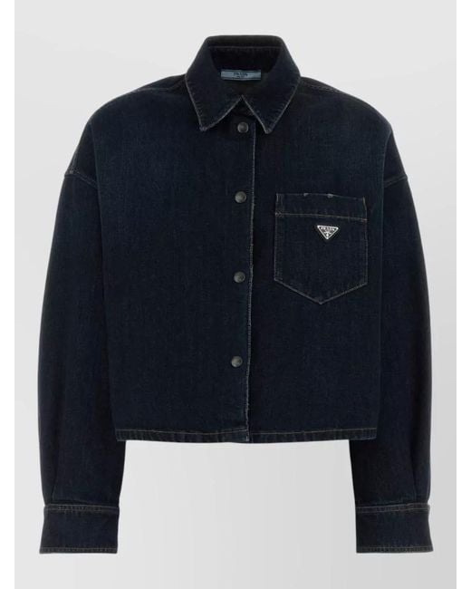 Prada Blue Denim Shirt for men