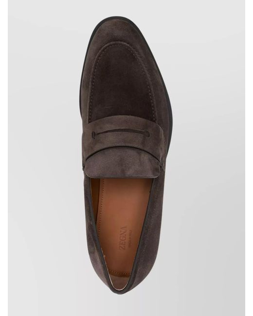 Zegna Multicolor Suede Leather Loafers for men