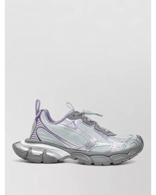 Balenciaga White Sneakers Chunky Sole Mesh Panels Pull Tab