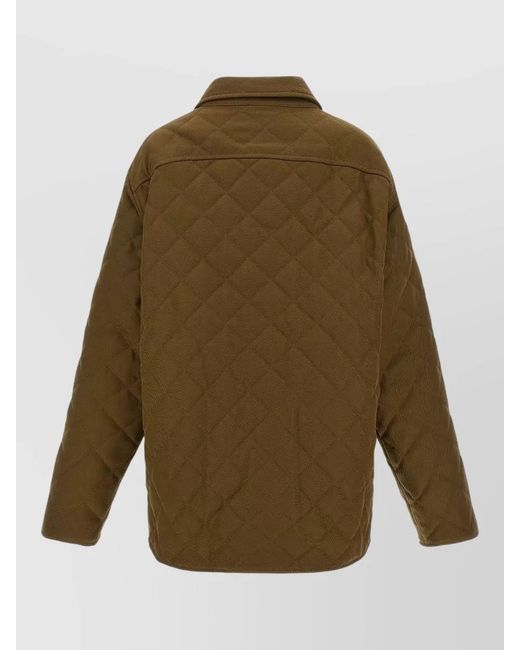 A.P.C. Green Quilted Wool Jacket