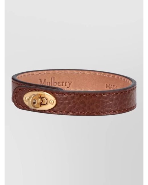 Mulberry Brown Leather Bracelet