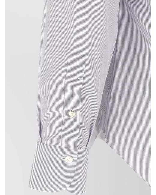 Finamore 1925 Multicolor Napoli Shirt Button Down Collar Stripes for men