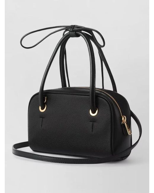 Furla Black Poppy Mini Bag Top Handle Hardware