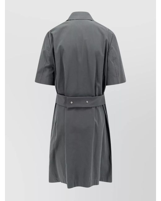 Burberry Gray Cotton Blend Knee-Length Dress