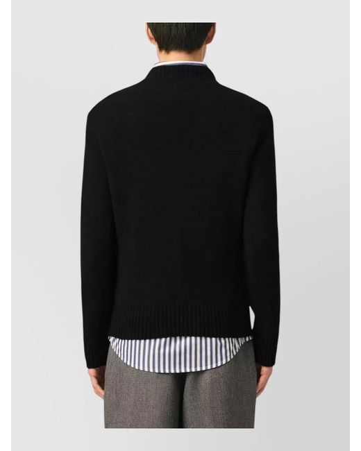 AMI Black Crewneck Jumper for men